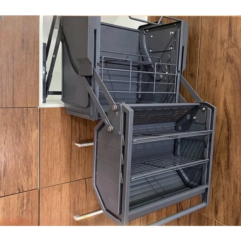 

Hot Sales Cabinet Lift Pull Basket Refrigerator Snacks Pull Basket Kitchen Cabinet Deepening Pull Basket Lift