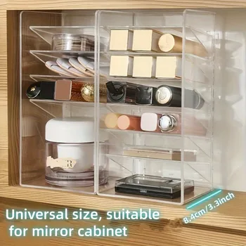 Mirror Cabinet Specific Slim Bathroom Organizer - Cosmetics and Lipstick Storage Box,…