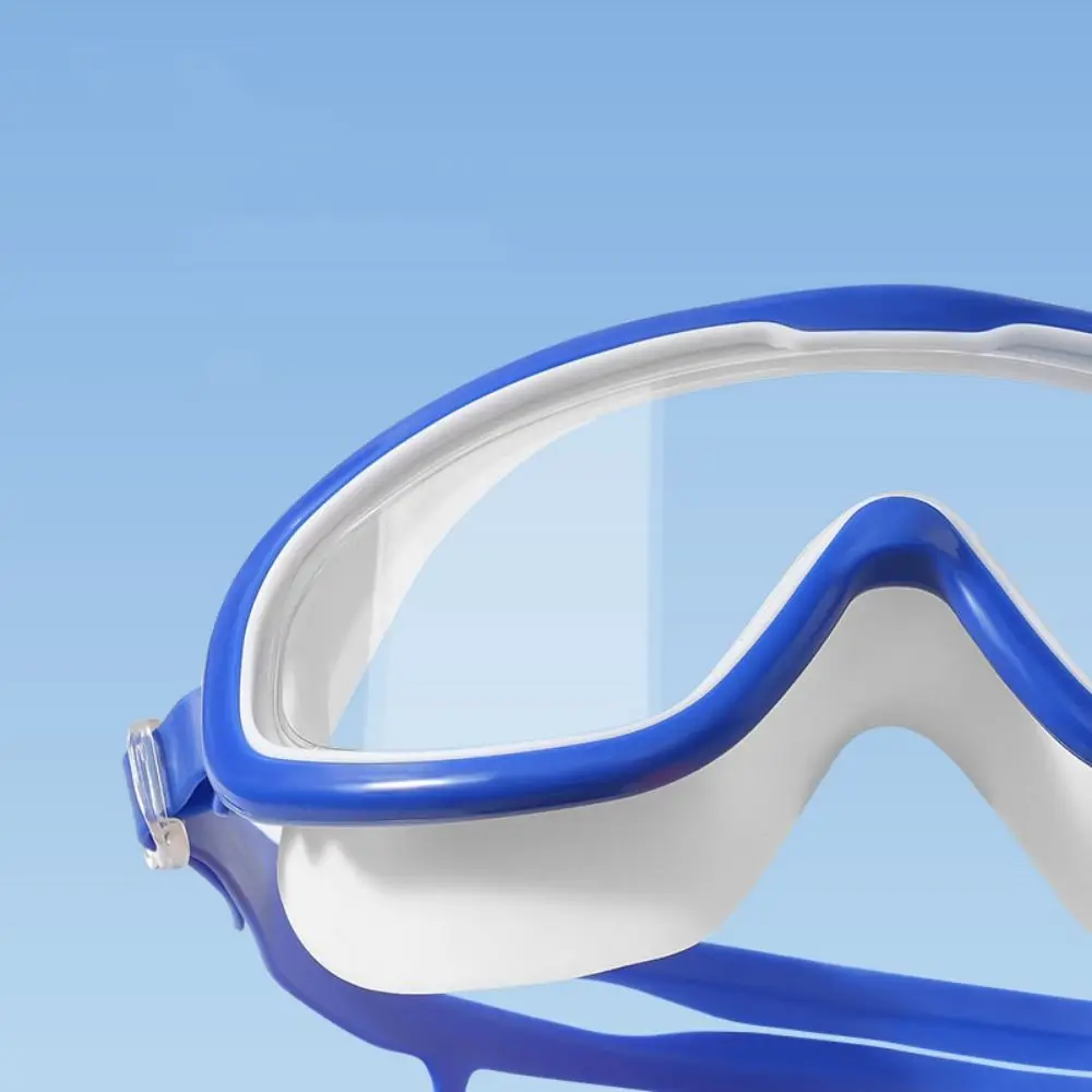 Gafas de buceo con montura grande para niños y adultos, lentes antivaho de visión amplia, ajustables, Anti-UV