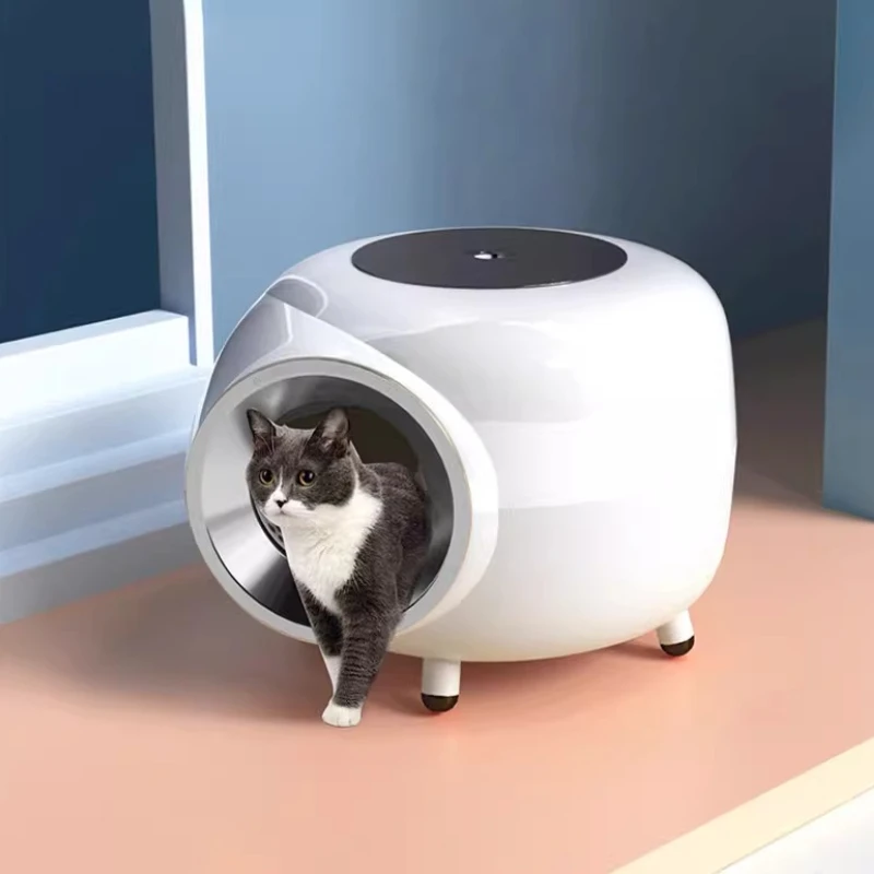 

Stainless Steel Side Entrance cat Litter Box Accessories cat Litter Box Self-Cleaning Sandbox Arenero Para Gato Household Items