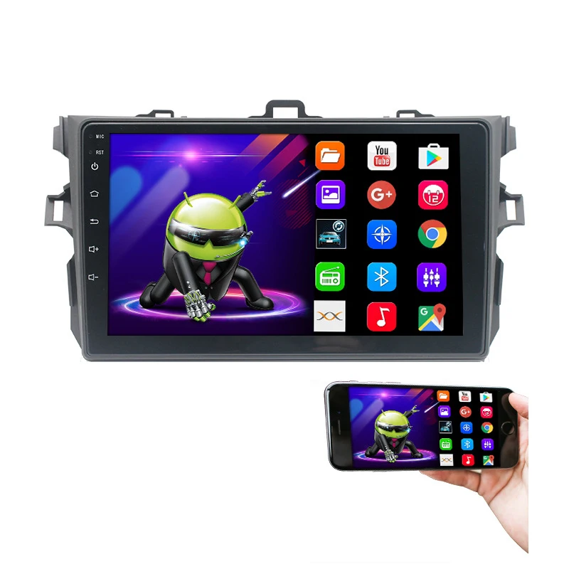 9inch 4 cores  08-13 Android GPS navigation MP4 MP5 multimedia radio audio car dvd player for toyota corolla