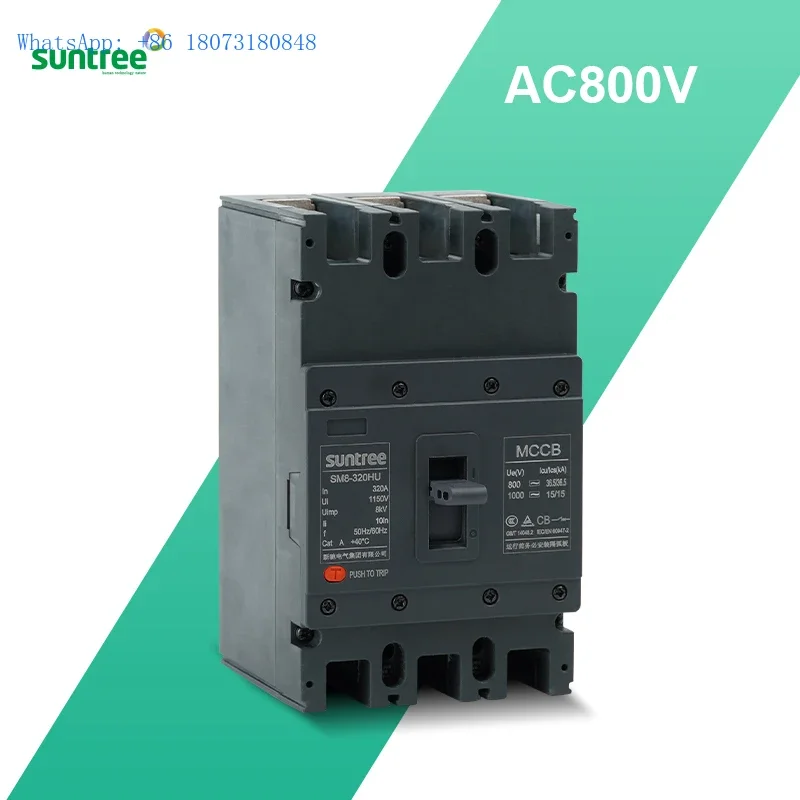 overload protector 800V 1000V  ac  breakers electric switch circuit breaker mccb IEC CE CCC certification