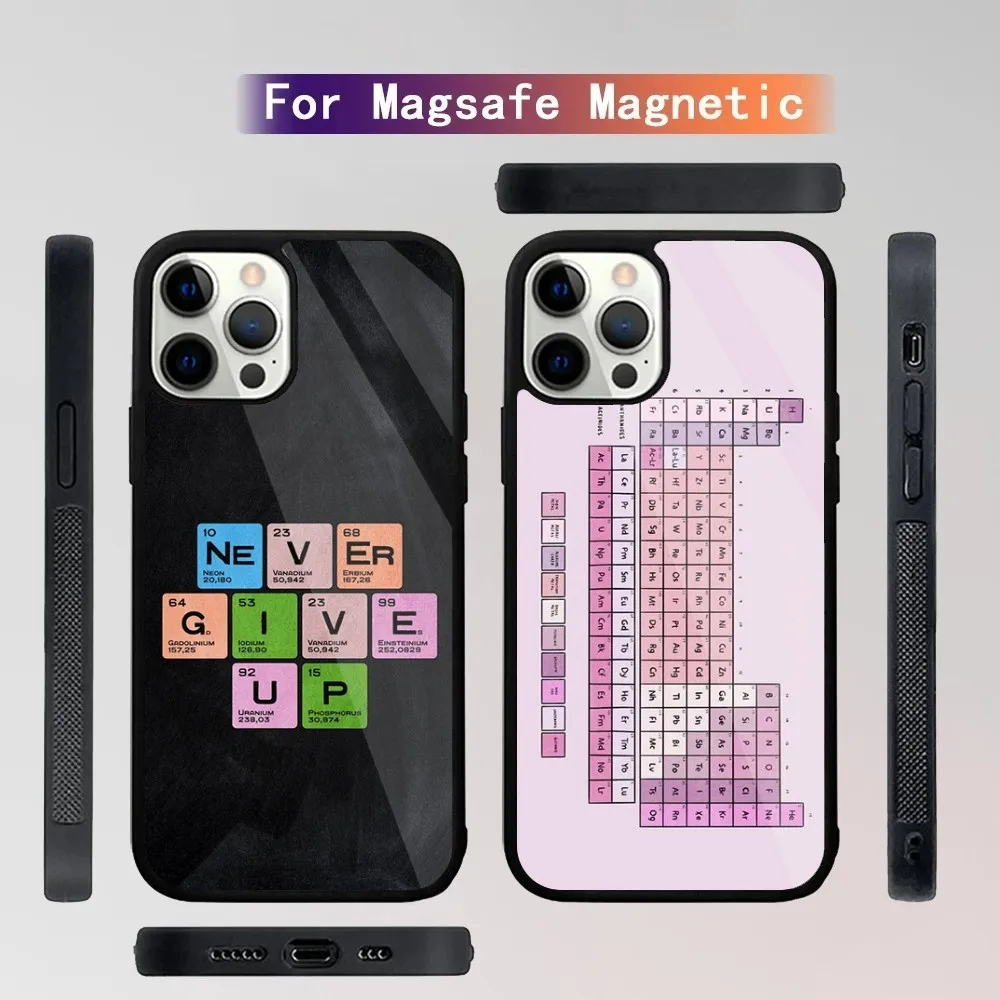 

Chemistry Periodic Table Phone Case For iPhone 16,15,14,13,12,11,Plus,Pro,Max Mini Magsafe Magnetic Wireless Charging