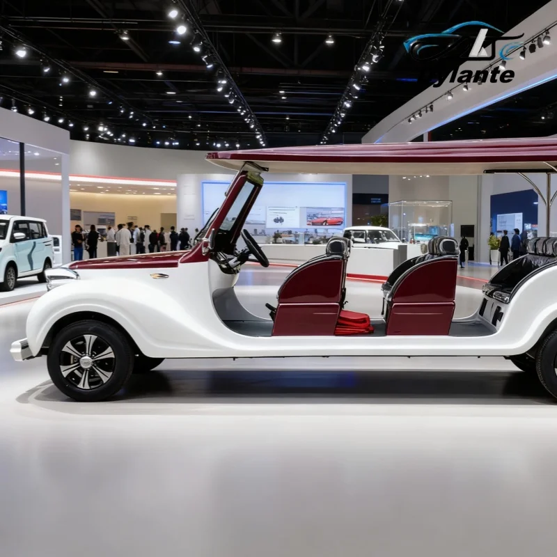 

2025 Новый индивидуальный клубный электрический экскурсионный винтажный классический автомобиль ранчо для взрослых электрический четырехколесный электрический антикварный туристический автобус