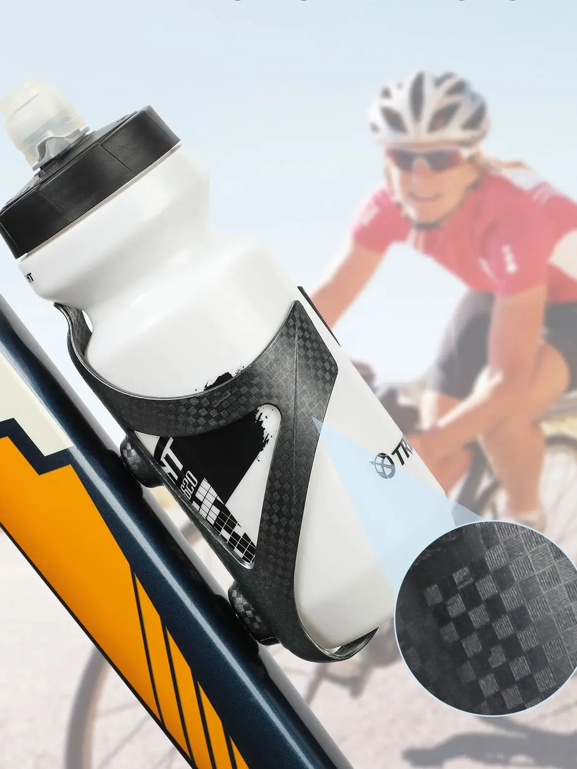 AliExpress Hualong HUALONG Bike Water Bottle Holder Nylon Add Carbon Fiber Water Bottle Cage Road MTB Gravel Bikes Bicycle Water Bottl Drink Cup Ho