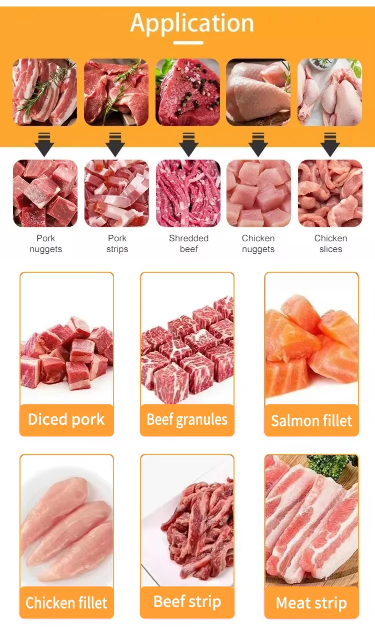 Lamb Beef Steak Slicer Cube Strip Slicing Cutting Machine Fresh Meat Shred Diced