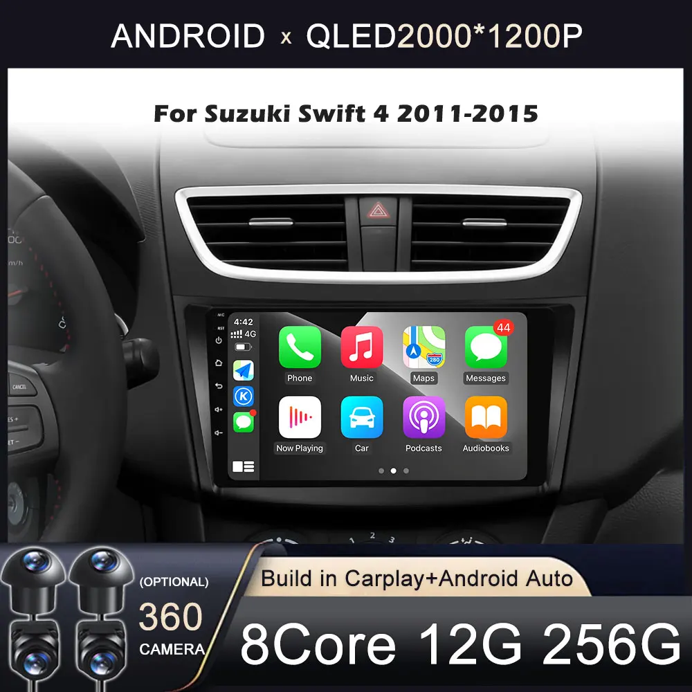 

Android 16 Carplay Auto Car Radio For Suzuki Swift 4 2011 2012 2013 2014 2015 2016 Multimedia Video Player Audio GPS Stereo WIFI