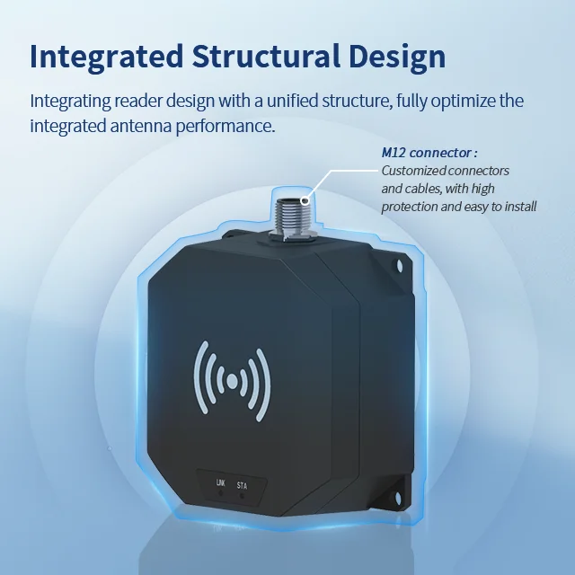 Lector RFID Industrial HF RFID 13,56 MHz Modbus con modo de funcionamiento múltiple IP67 lector RFID Industrial de grado Industrial