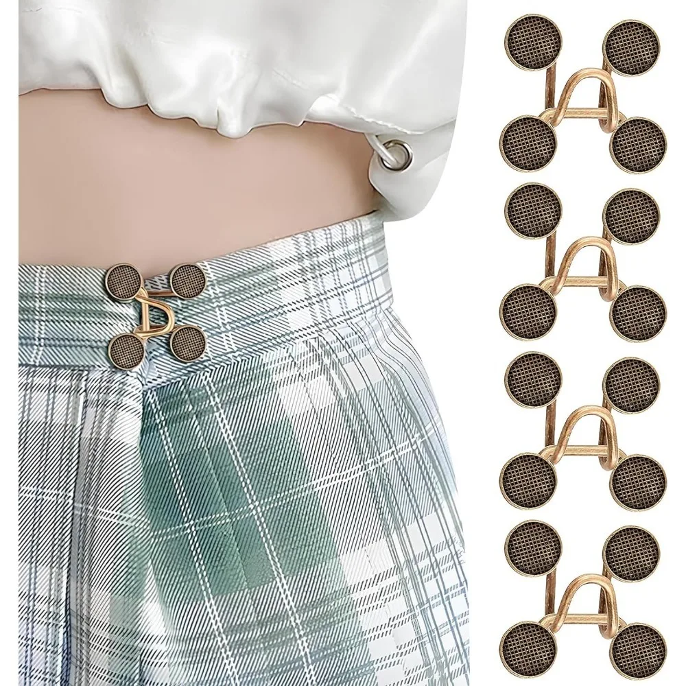 

1/2/4 пары затягивающих пуговиц для джинсов, затягиватель талии для брюк, булавки для джинсов, пуговицы для джинсов для изготовления небольших затяжек для талии