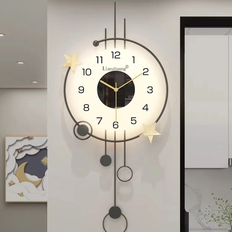 Led Wall Clock Digital Wall Clocks Living Room Room Decorating Interior Radio Wave Timepiece Luxury Interior Antiques Wifi Watch