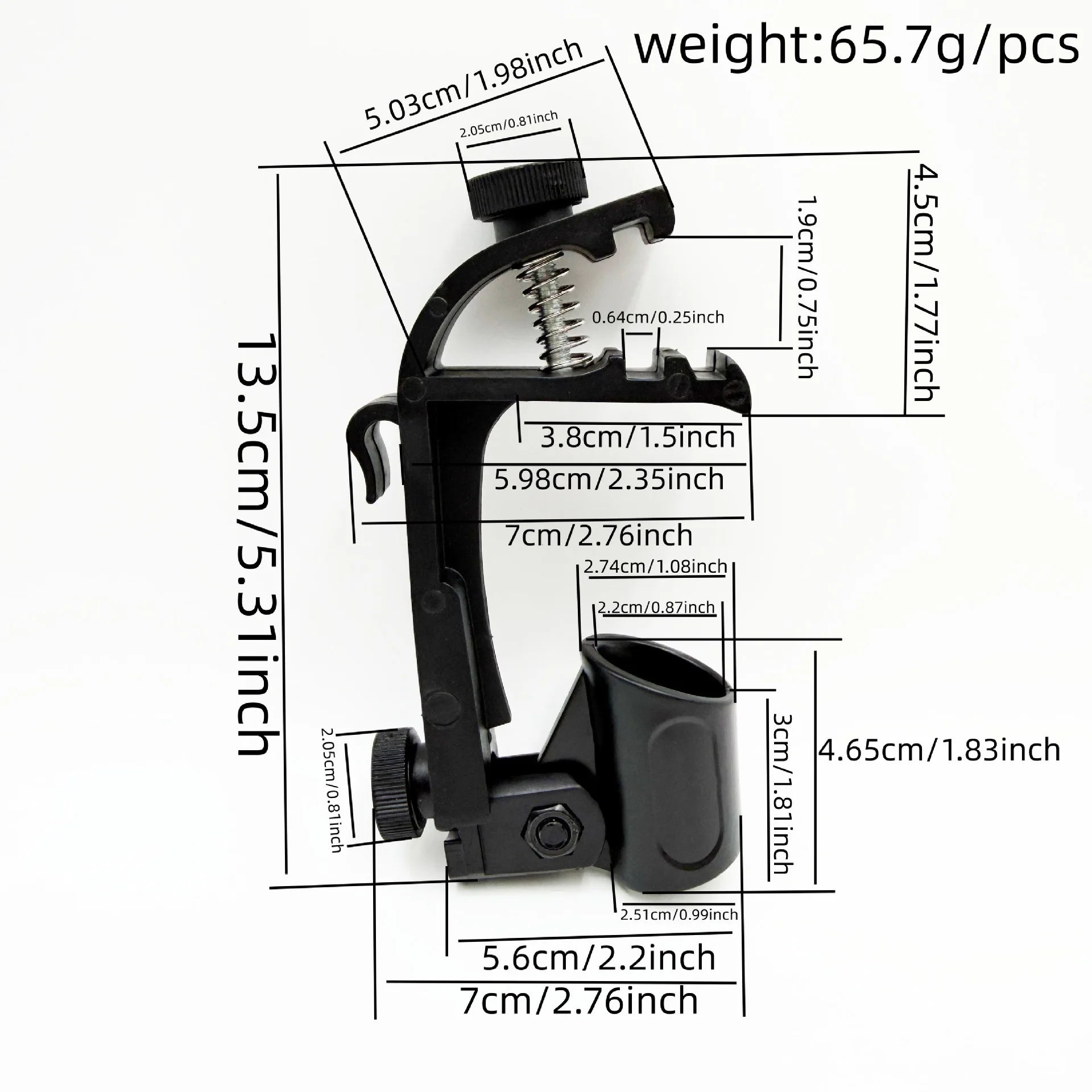 Drum Microphone Shockproof Mount Clip  Adjustable Mic Clamp Holder for Drum Set Percussion & Instrument Stands