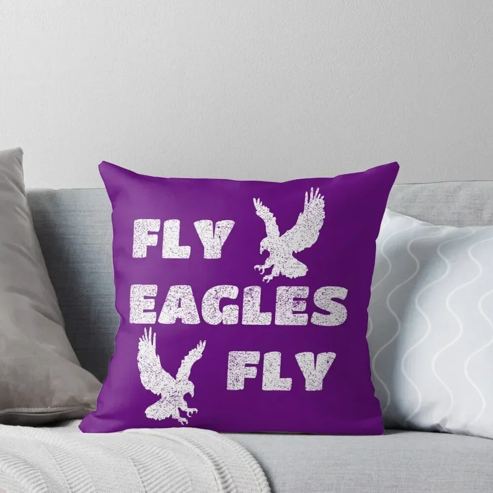 

Fly Eagles Fly Vintage Throw Pillow Embroidered Cushion Cover Couch Pillows christmas supplies Luxury Pillow Case pillow