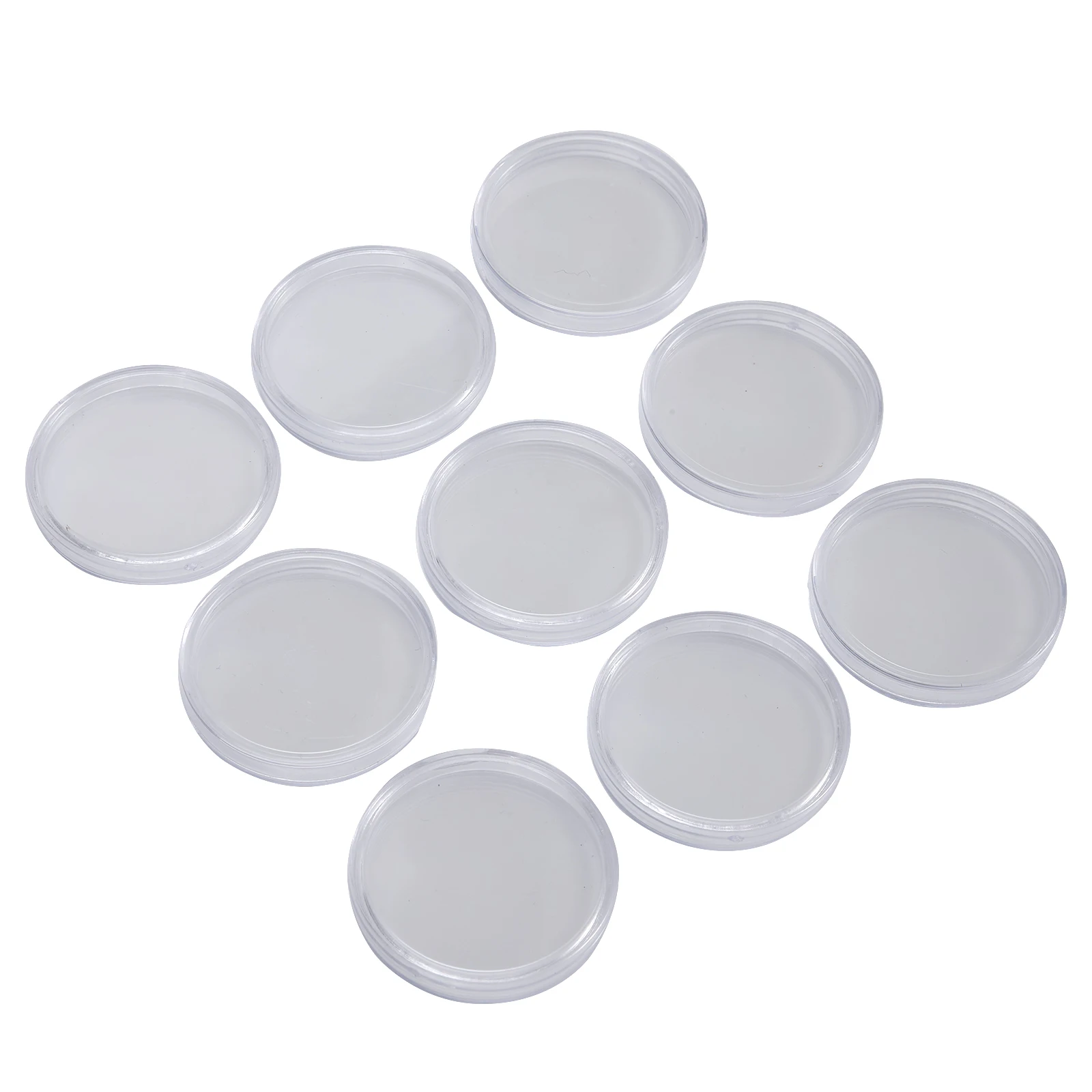 100/200 Pcs 30mm Coinning Capsules Storage Box Clear Plastic Coinning Case Holders Protector Coinning Capsules Storage Container