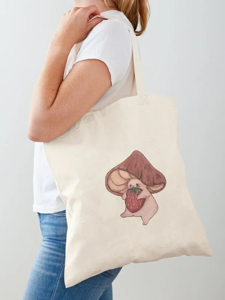 Strawberry for Dinner Tote Bag shopper bag woman shopper bag women canvas custom fabric Women's handbag