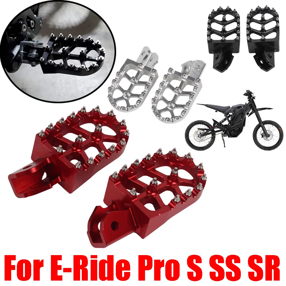 Für E-Ride Pro S SR ERide Pro SS 1.0 2.0 3.0 Motorradzubehör: Rutschfeste, vergrößerte Fußrasten und Fußstützen