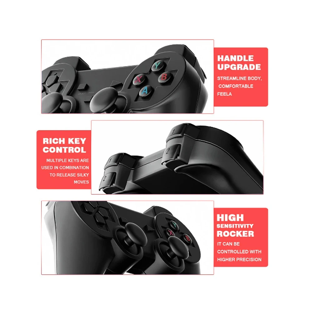 GD10 X2 PLUS Game Console 64GB 128GB 4K HD Retro Video Game Console 3W+ 4W+ Free Games 2.4G Wireless Handle TF Card