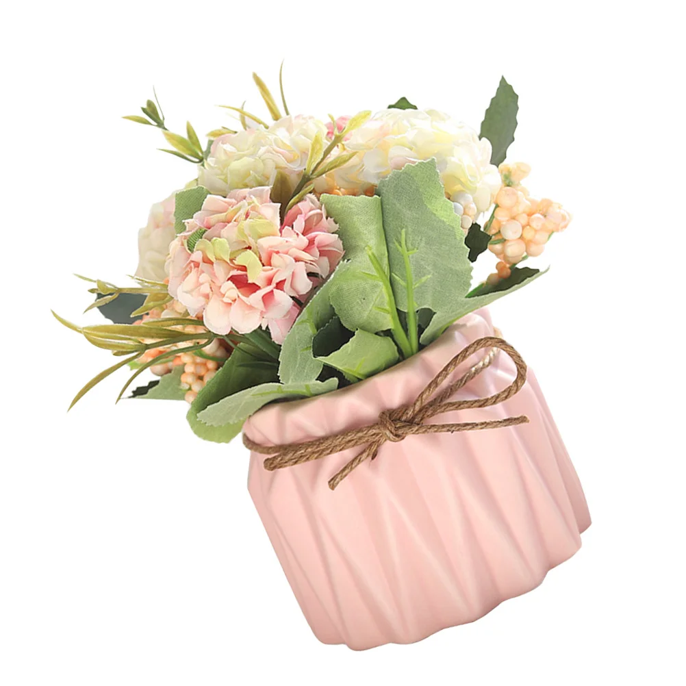 

Artificial Rose Plants Pink Orange Premium Plastic Faux Grass For Home Office Decor Balcony Desktop Indoor Outdoor