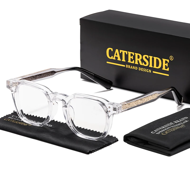 CATERSIDE Trend Anti-Blaulicht-Brille für Damen, TR90-Rahmen, hochwertige Retro-Quadrat-Computer-Lesebrille für Herren, optische Brillen – Detail 3