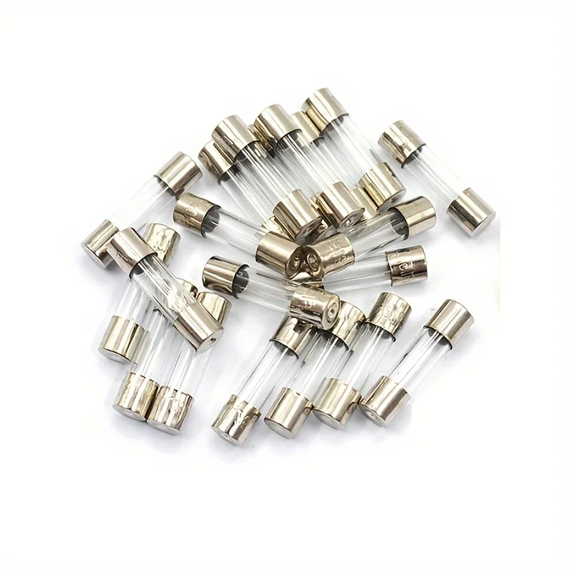 Promotion! 100Pcs Set 5x20mm Quick Blow Glass Tube Fuse Assorted Kits,Fast-blow Glass Fuses