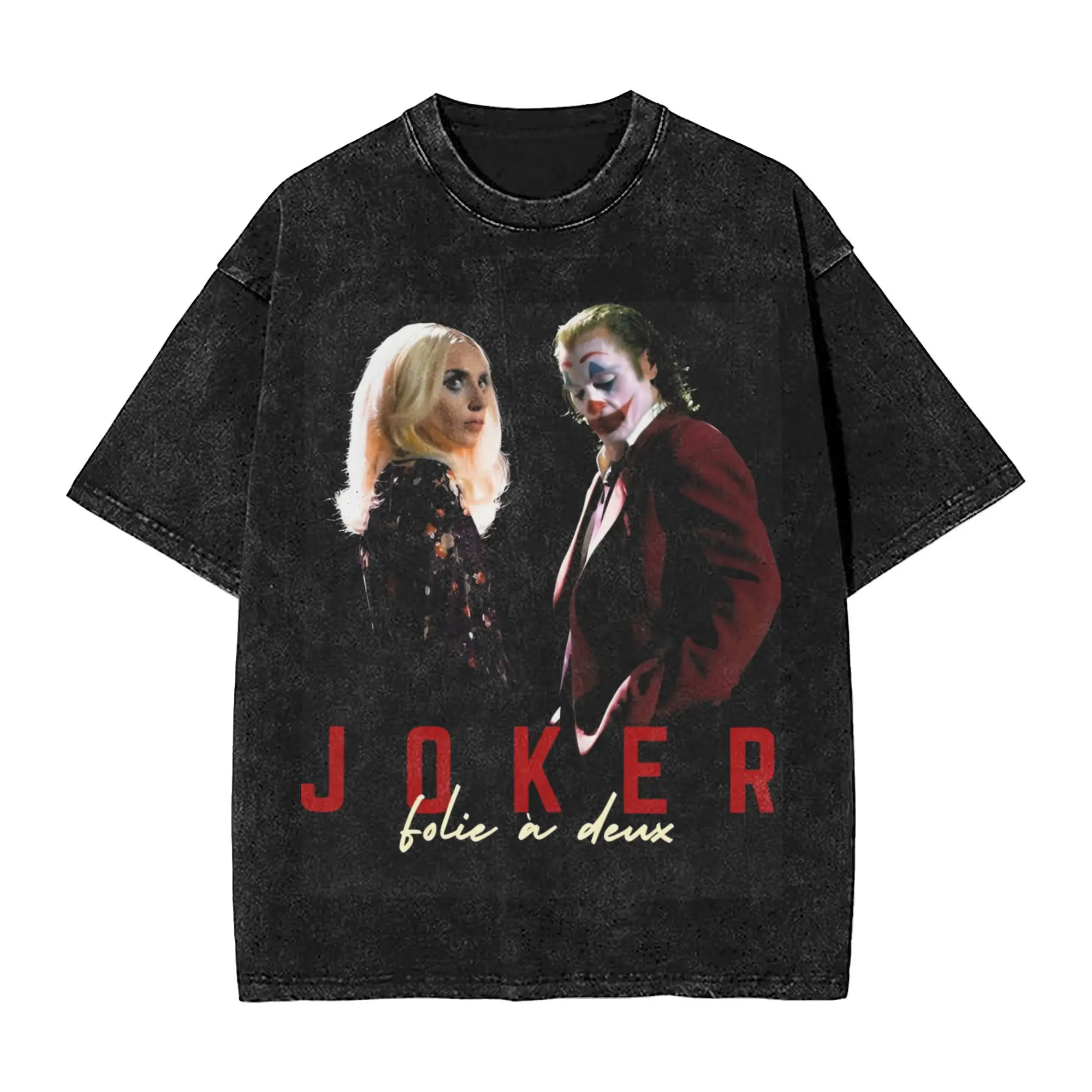 movie Jokers: Folie a Deux 2024 Washed T Shirt Novelty Harajuku Men Women  Oversize Tee T-Shirts Short Sleeve