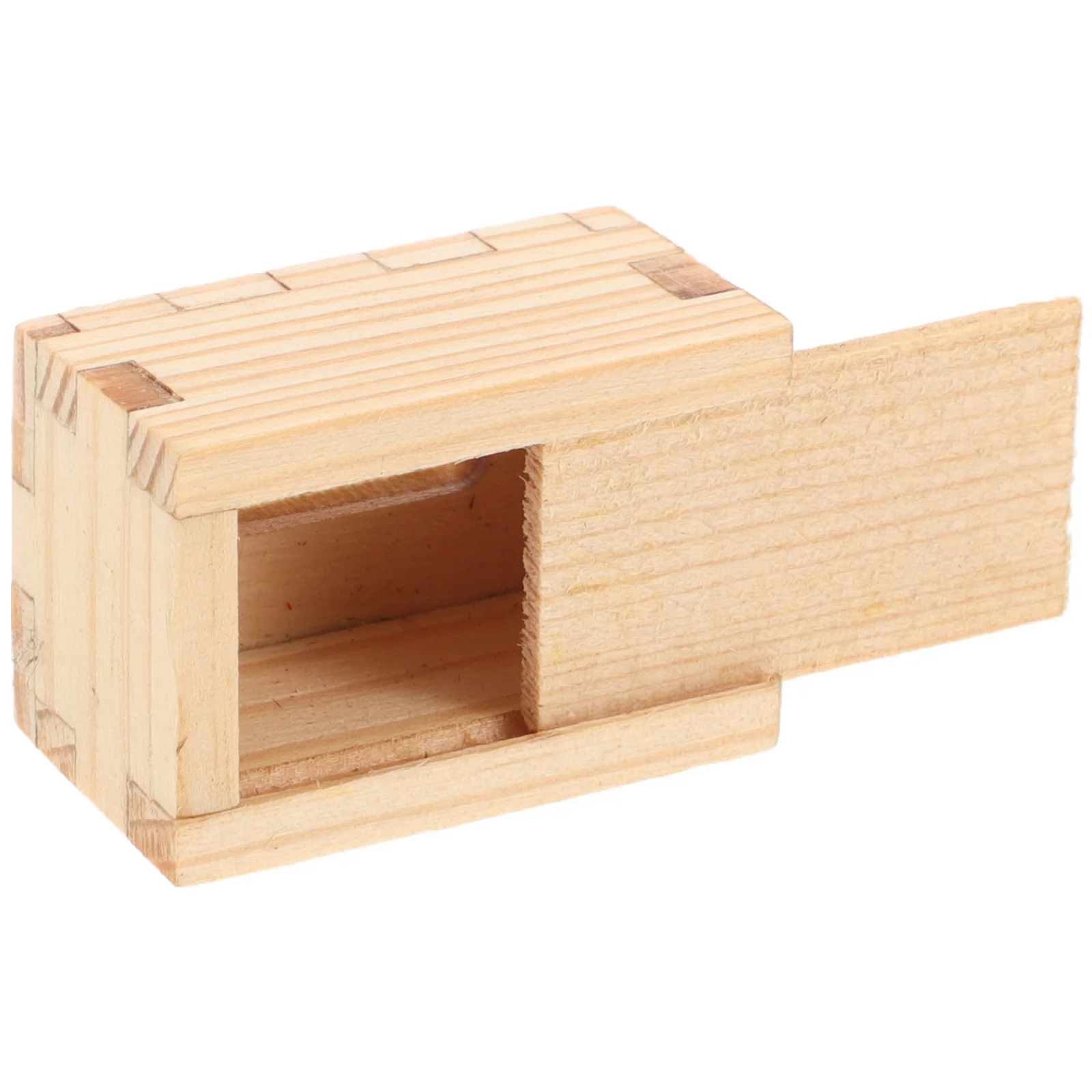 

House Furniture Dollhouse DIY Craft Tissue Box Model Wooden Miniature Accessories Napkin Dispenser Holder