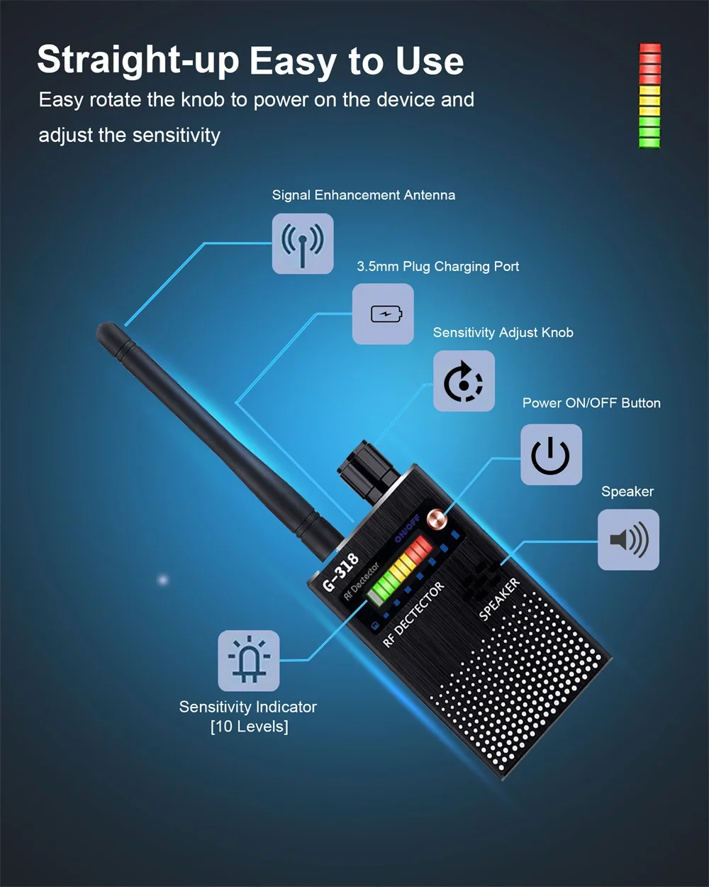 Антишпионский детектор сигнала CDMA RF GSM аудио GPS трекер 4G 5G мобильный сигнал WiFi блокатор глушителя шпионский гаджет детектор камеры глушилка связи gsm gps wifi 3g 4g lte мини камера скрытая wifi металлоискатель