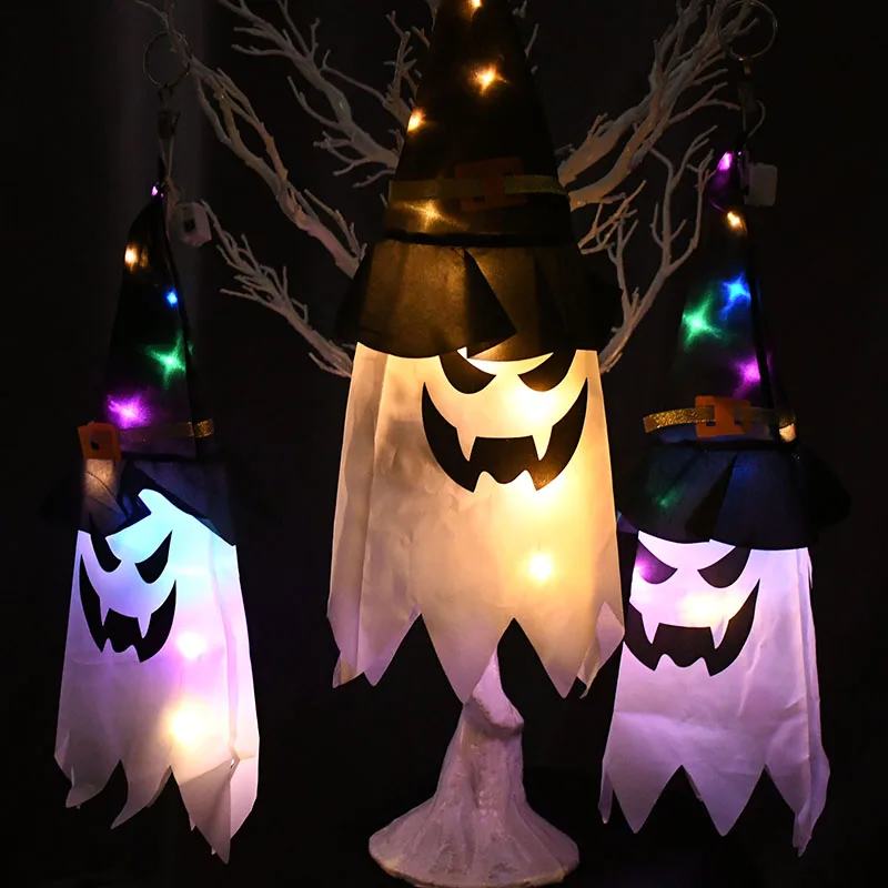 Halloween-Leuchtende Geister-Hängefahnen, Innendekoration, leuchten im Dunkeln, Laterne, Partyzubehör, für Zuhause, draußen, Hof, Anhänger – Detail 7