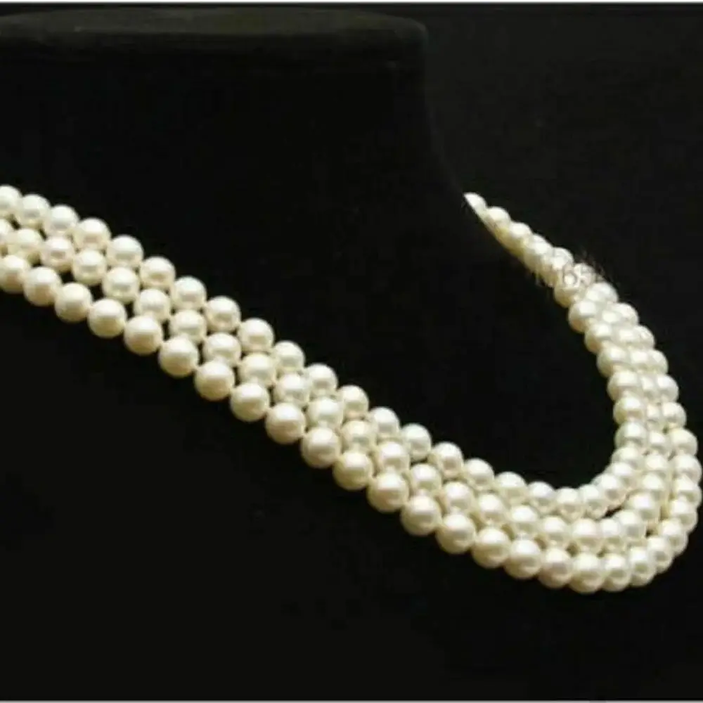 

50 Inch Gorgeous AAA 9-10 MM AKOYA WHITE PEARL NECKLACE 14K GOLD Freeshippings Items