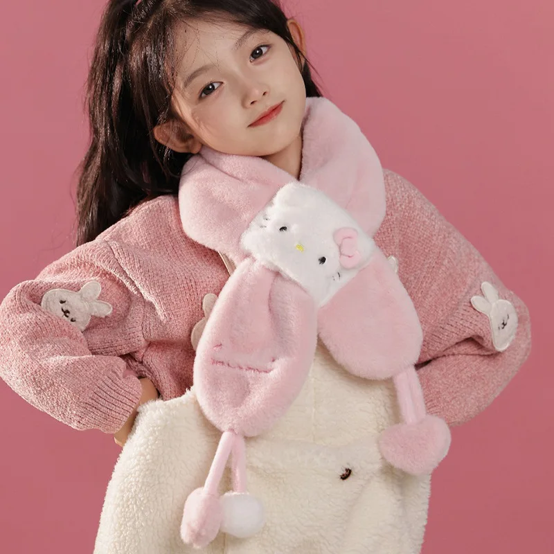 Miniso الأطفال وشاح فروي الشتاء الفتيان والفتيات الطفل وشاح وشاح وشاح الرقبة الحرس الساخن أفخم وشاح الأطفال غطاء الرقبة