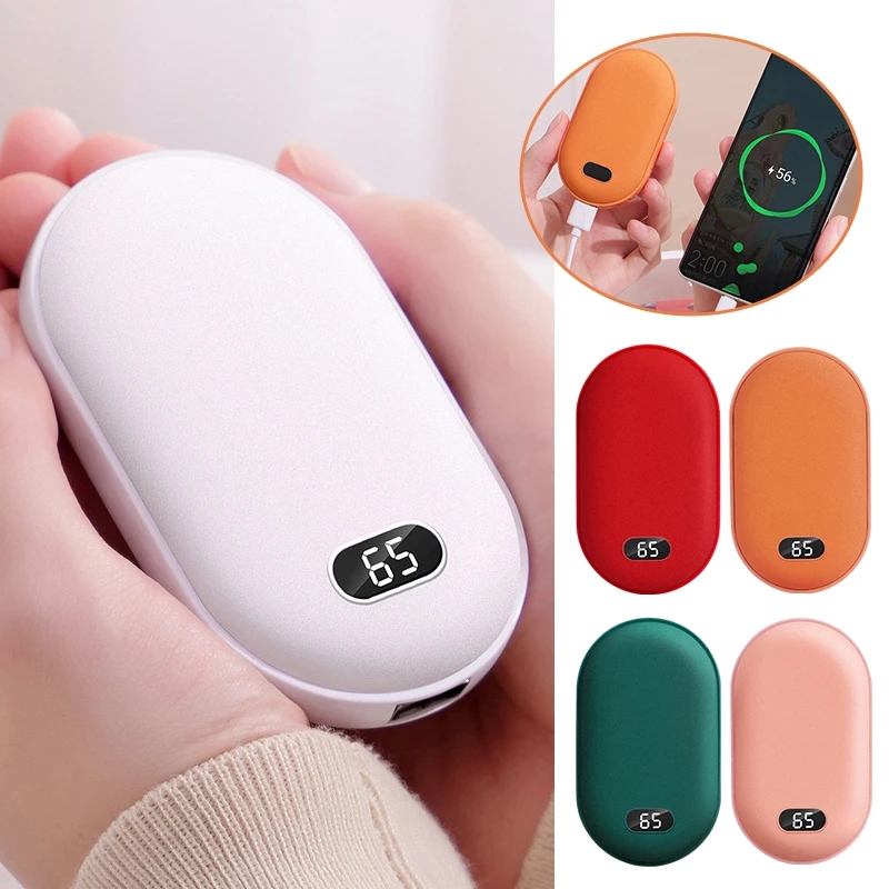 USB Rechargeable Hand Warmer Mini Electric Pocket Heater Portable Hand Warmer Winter Warm Gift Supplies calentador de manos