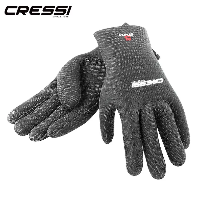 Cressi HIGH STRETCH 2.5mm 3.5mm 5mm Neoprene Diving Gloves Scuba Diving Snorkeling Five Finger Glove Man and Woman for Adult