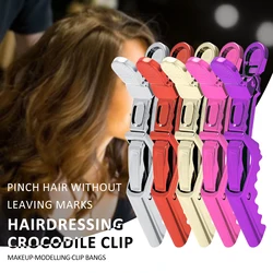 Pinzas para el pelo de plástico dorado, accesorios para el cabello, horquilla de peluquería, pinzas de cocodrilo, Sección de garra, herramientas de peinado de barbero, 5 unidades por lote