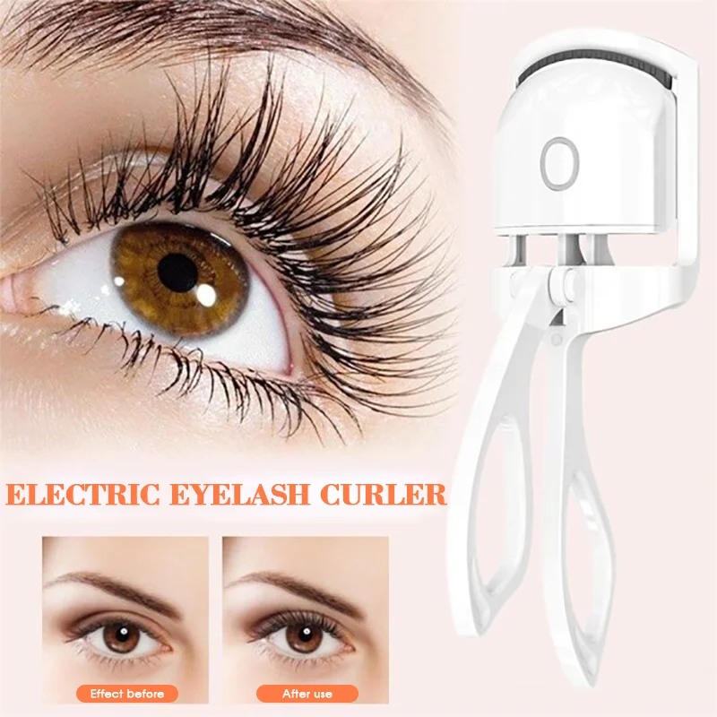 Eyelash Curler Portable Electric Heated Comb Eye Lash Long Lasting Eyelashes Curls Thermal Eyelash Curler Makeup Tools