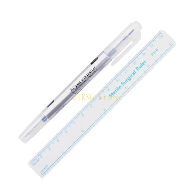 Makeup Positioning Marker Pen, Microblading Marker Pen with Paper Ruler best sale