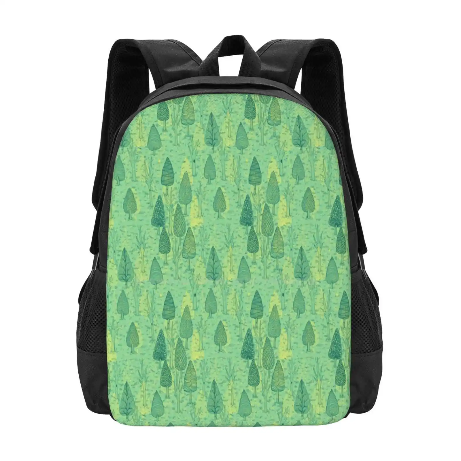 I Like Trees Hot Sale Schoolbag Backpack Fashion Bags Trees Pattern Nature Green Pine Coniferous Deciduous