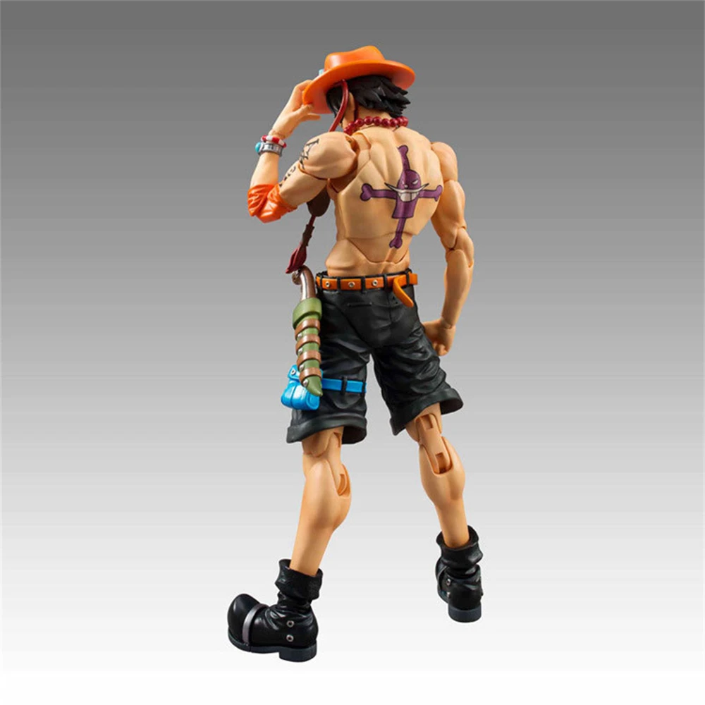 One Piece Variable Anime Heroes, Portgas D Ace, New World Ver PVC Action Figure Statue for Kids, modelo de coleção Brinquedos, boneca