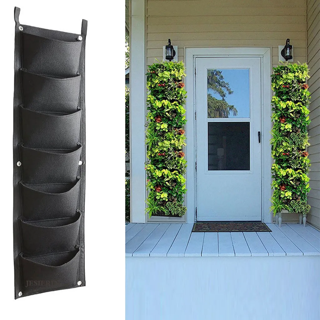 Fabric Raised Vertical Garden Bed Rectangle Breathable Planting Container Growth Bag Seedling Flower Pot Garden Supplies