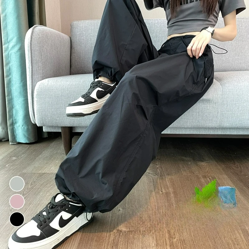 سراويل صيفية رفيعة عالية الخصر لعام 2025 سريعة الجفاف، سراويل هارلان الرياضية