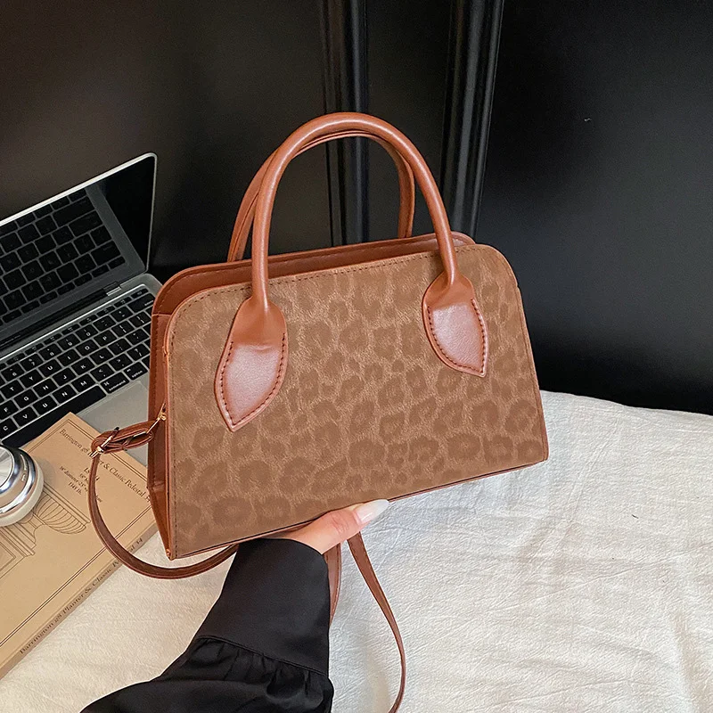 

Leopard Handbags Small Top-handle Bags For Daily Used, Commuting, Casual Women's Crossbody Shoulder Bags For Gift
