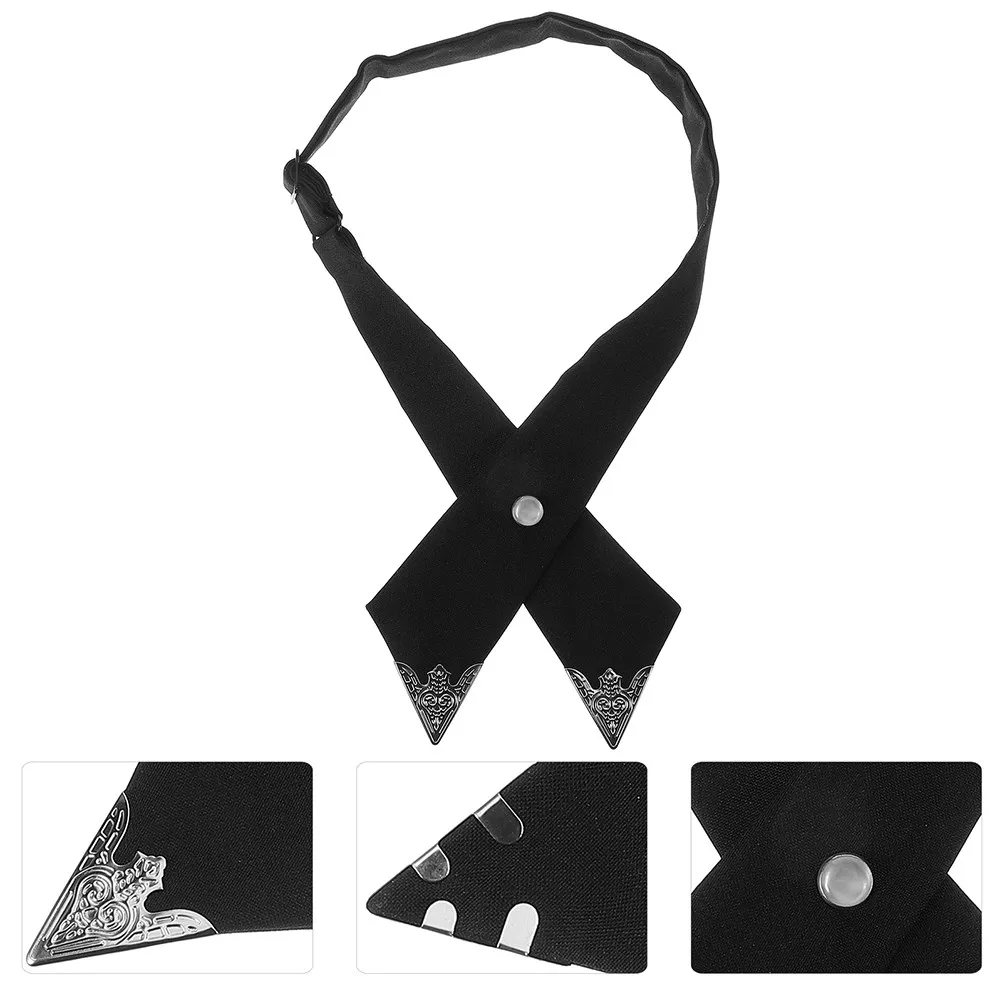 2Pcs Adjustable Black Bow Tie Pre Tied Uniform Neck Tie Accessories for Men Women Ties for Women Womens Bow Ties