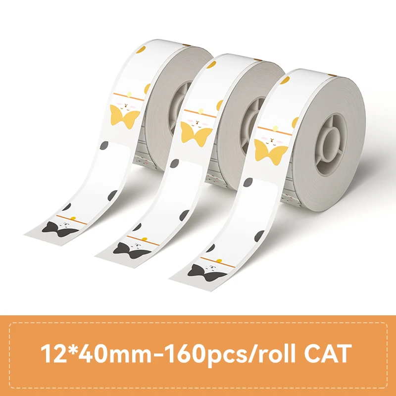 3 rollen/set Niimbot thermisch etiketpapier, waterdicht, krasbestendig, geschikt voor D110, D11, D101, H1, H1S smart-etiketprinters.