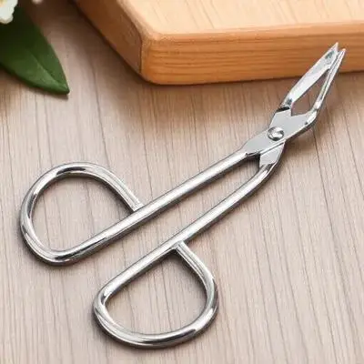 Pinça de sobrancelha de aço inoxidável prata 85cm cabeça angular removedor de pêlos faciais clipe de sobrancelha ferramenta de precisão pinça de cabelo facial