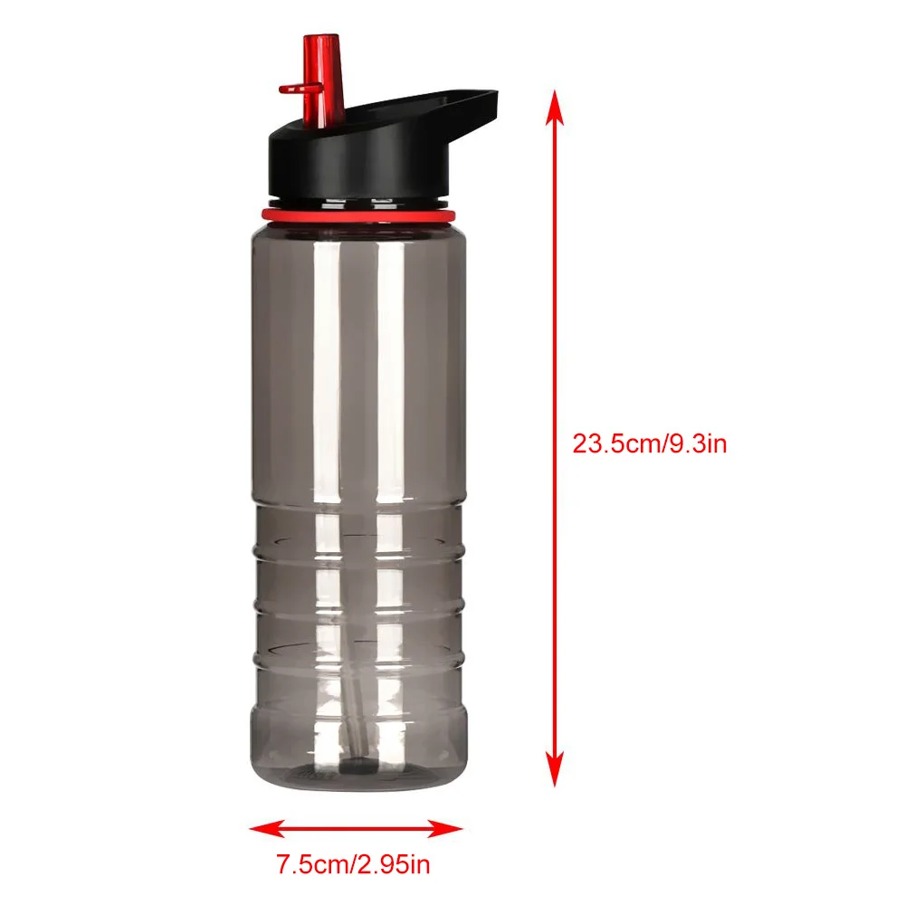 800ML Sports Water Bottle with straw For Camping Hiking Outdoor Plastic Drinkware Bottles Cycling Bike Bottle