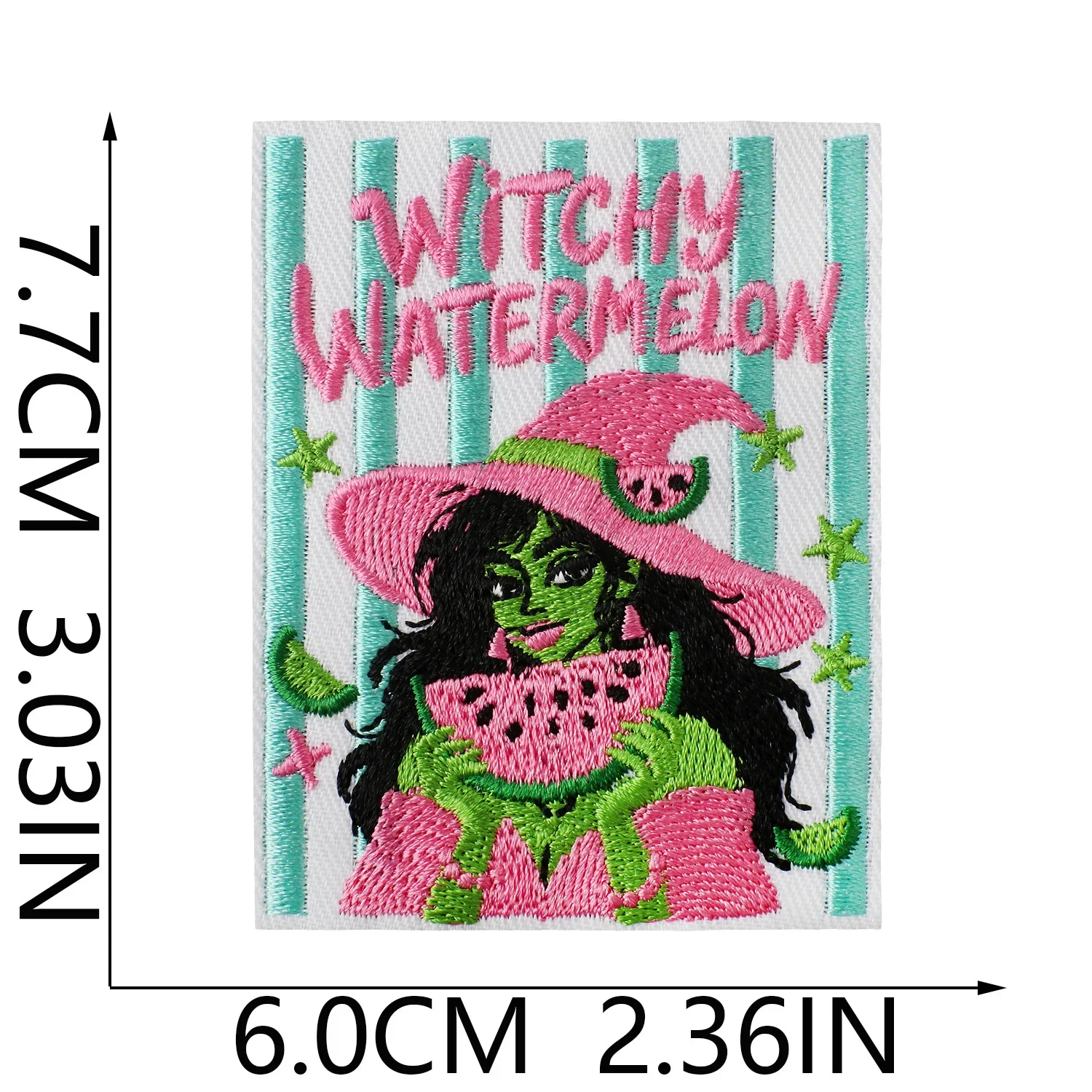 1Pcs Retro Pink Halloween Embroidered Patch, Iron on Espresso Patronum Witch Ghost Applique for DIY Denim Bags Craft