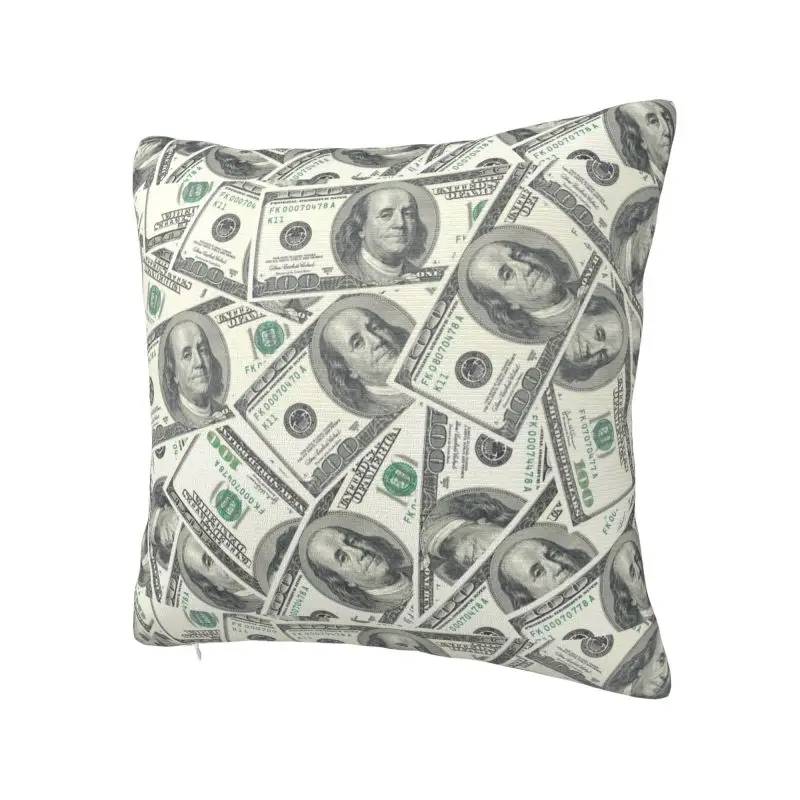 American Money Dollar Bill Throw Pillow Covers Bedroom Decoration Cushions Cover For Sofa Chair Square Polyester Pillowcase