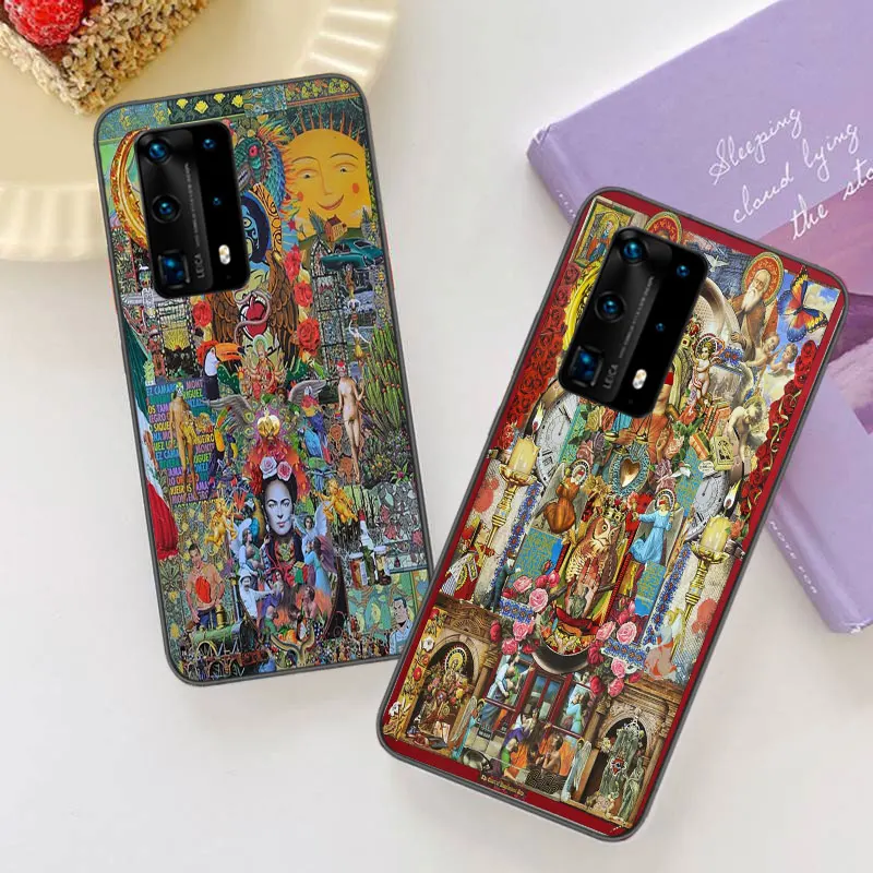 Complex picture digital collage Soft Clear Phone Case For Huawei P30 Lite P10 P20 P40 P50 Pro Mate 40 Pro 30 20 10 Lite Cover Si