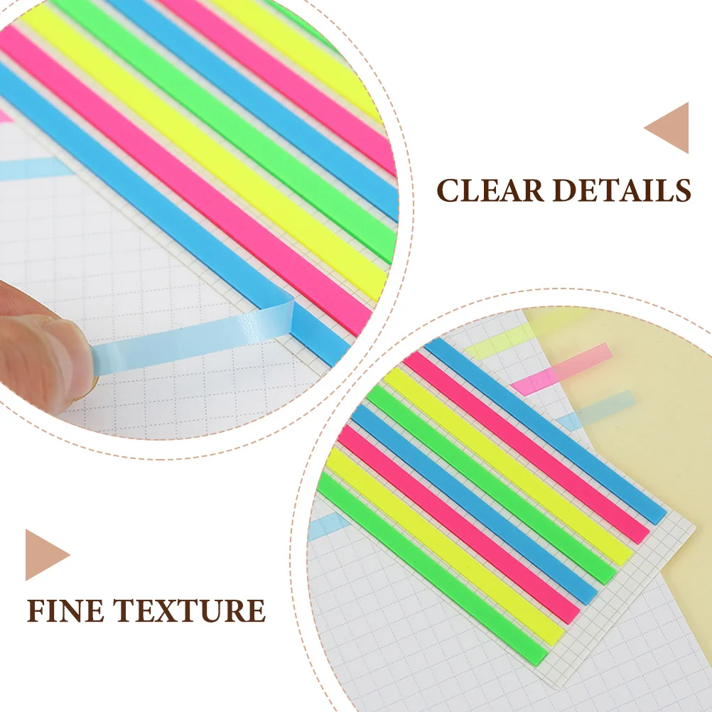 

Colorful Fluorescent Transparent Highlight Strips Portable Page Markers For Kids Reading Focus