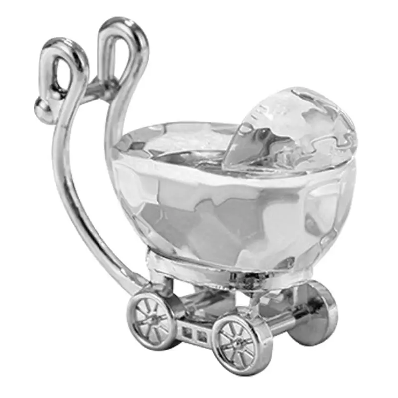 Baby Carriage Ornament Creative Crystal Stroller Statue Ornament Reusable Wedding Gifts Baby Stroller Home Decor Crystal Baby