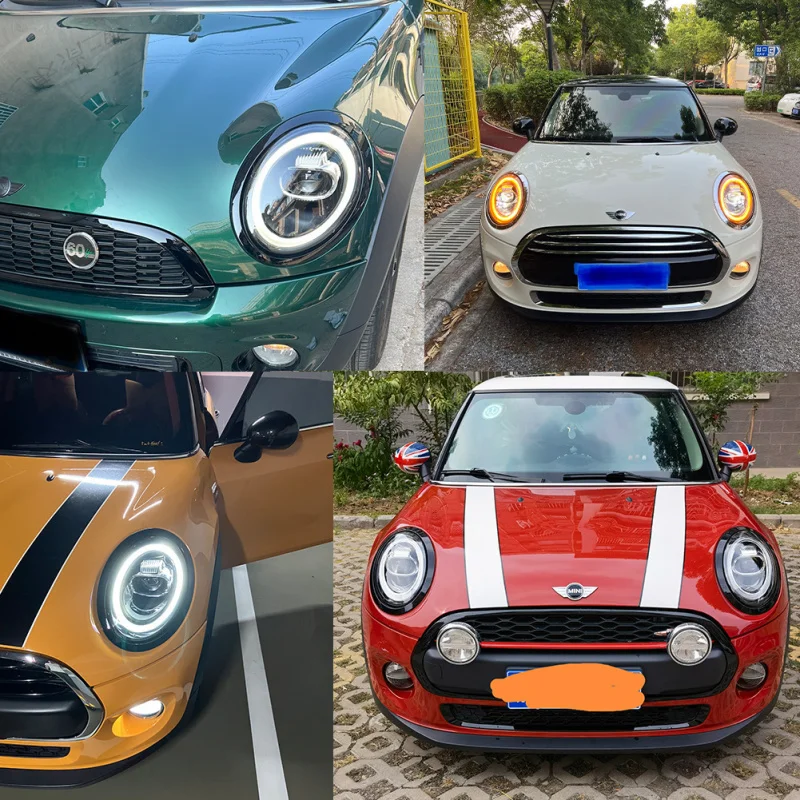 

Для модифицированных автомобилей BMW MINI R56: светодиодные дневные ходовые огни Mini с линзами-проекторами, фары с эффектом «ангельского глаза».