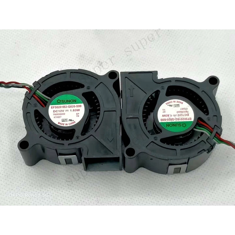 S+    SUNON EF50201B2-Q020-S99 5020 Cooling Fan Projection Blower DC12V 1.83W Turbofan